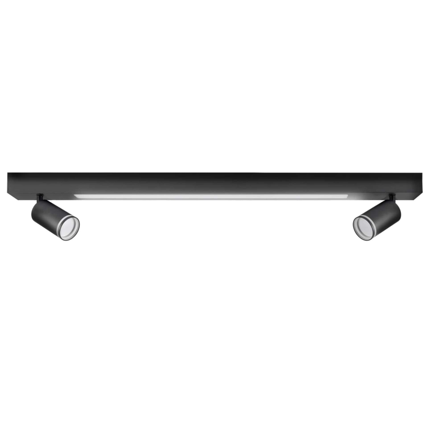 LED Mennyezeti lámpa PÁRIZS LED/24W/230V + 2xGU10/10W fekete