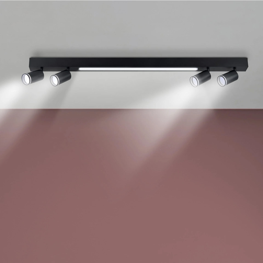 LED Mennyezeti lámpa PÁRIZS LED/24W/230V + 4xGU10/10W fekete