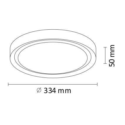 LED Mennyezeti lámpa PERSE LED/15W/230V fekete