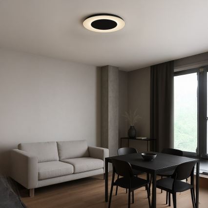 LED mennyezeti lámpa PIATTINO LED/30W/230V 3000/4000/6000K átm. 40 cm fekete