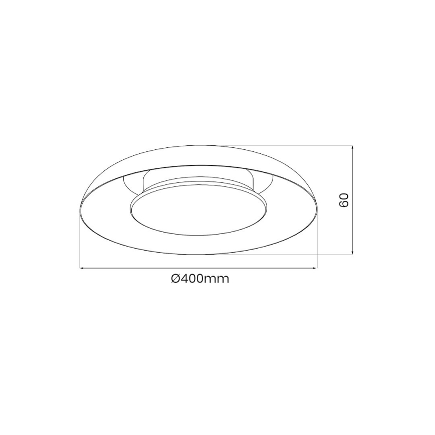 LED mennyezeti lámpa PIATTINO LED/30W/230V 3000/4000/6000K Ø 40 cm fekete/arany