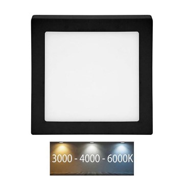LED Mennyezeti lámpa RAFA LED/25W/230V 3000/4000/6000K 30x30 cm fekete