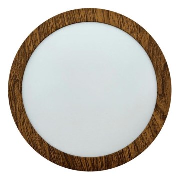 LED Mennyezeti lámpa RING LED/12W/230V 4200K átm. 16 cm barna