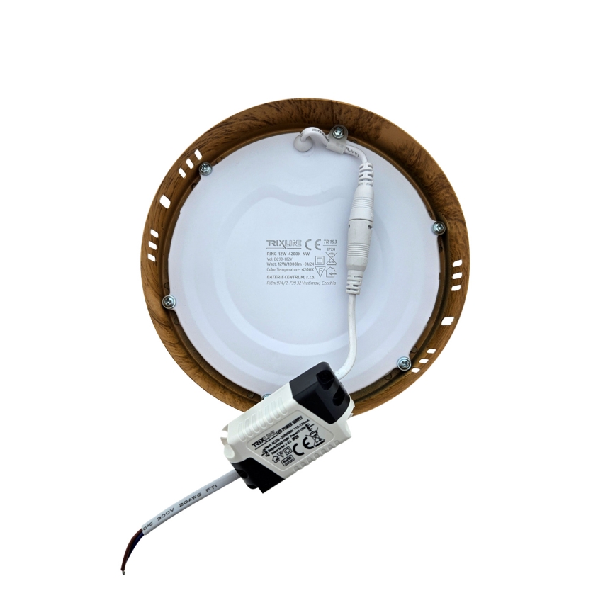 LED Mennyezeti lámpa RING LED/12W/230V 4200K átm. 16 cm barna