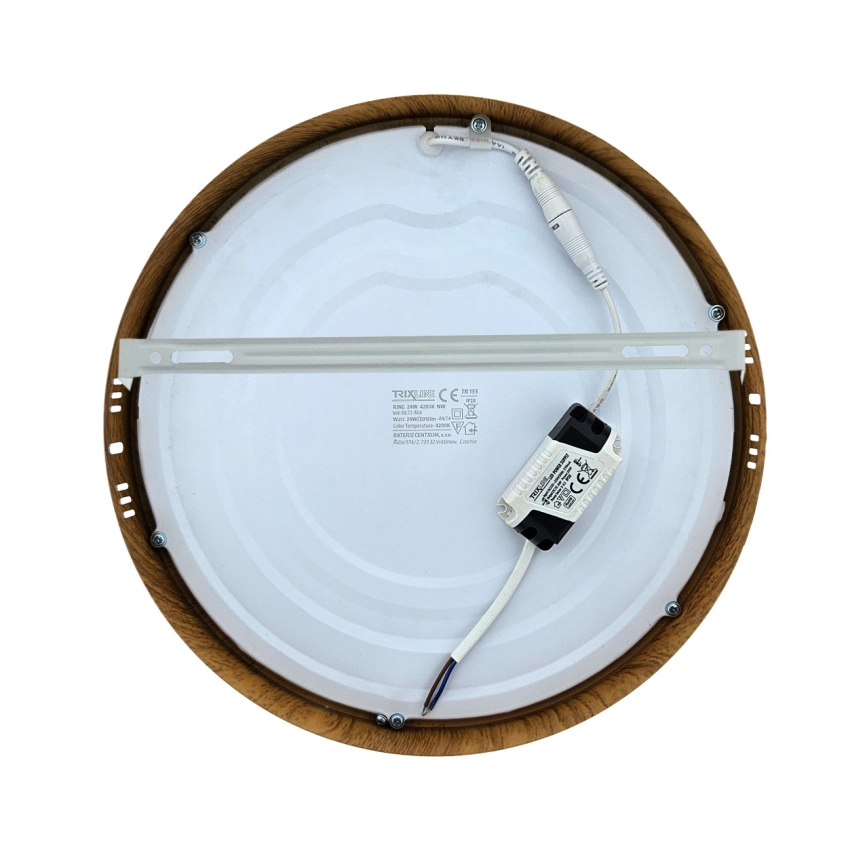 LED Mennyezeti lámpa RING LED/24W/230V 4200K átm. 28,5 cm barna