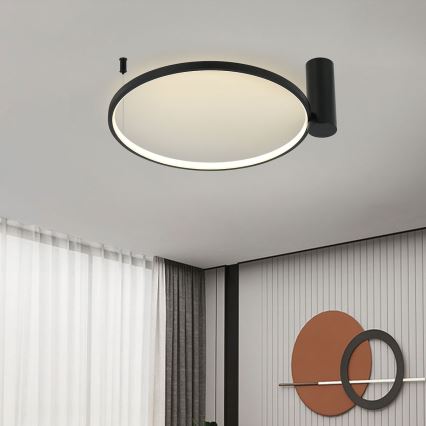 LED mennyezeti lámpa RING S LED/50W/230V 3000/4000/6000K átm. 90 cm fekete