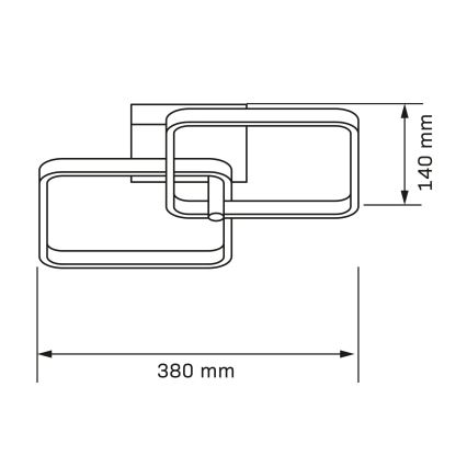 LED mennyezeti lámpa ROBERT LED/25W/230V 25x38 cm fekete