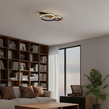 LED mennyezeti lámpa ROWENA LED/14W/230V fekete/barna