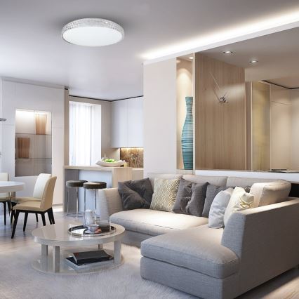 LED Mennyezeti lámpa SHINY LED/34W/230V átlátszó