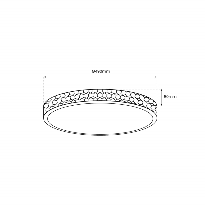 LED Mennyezeti lámpa SHINY LED/34W/230V átlátszó