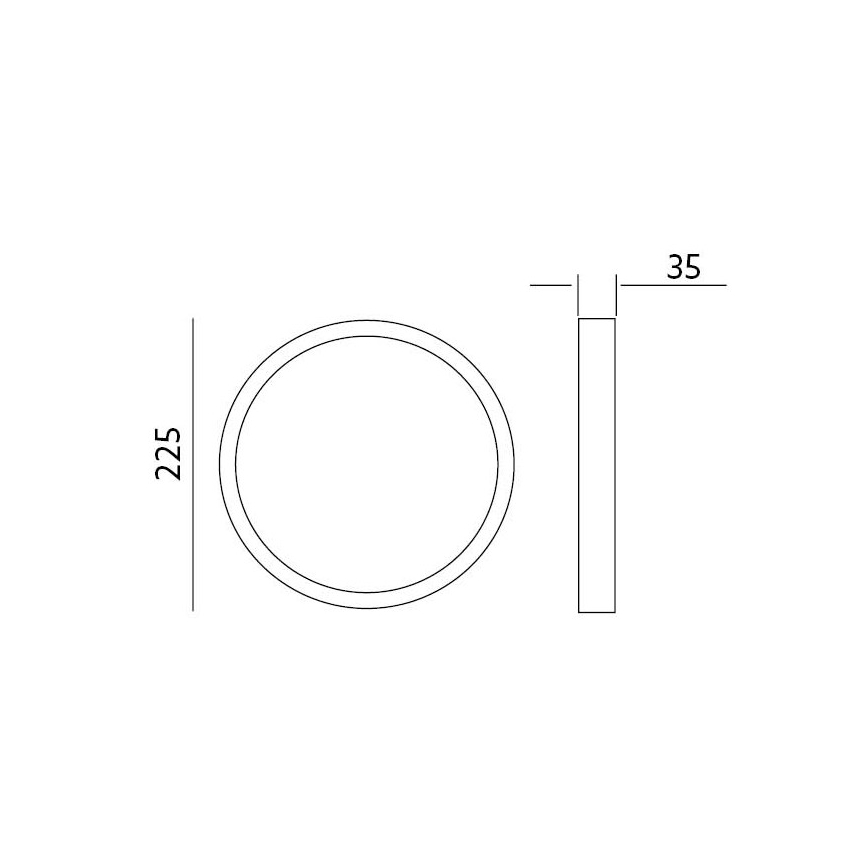 LED Mennyezeti lámpa SIGARO CIRCLE LED/24W/230V 4000K IP40