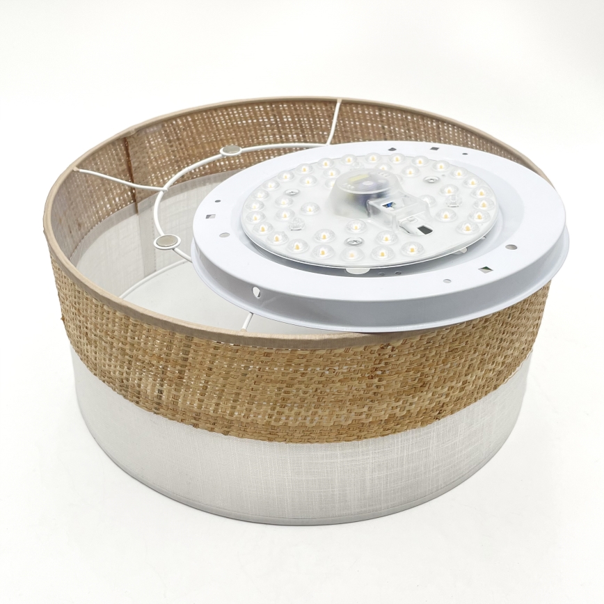 LED mennyezeti lámpatest SIRJA BOHO LED/20W/230V 4000K Ø 35 cm bézs/fehér