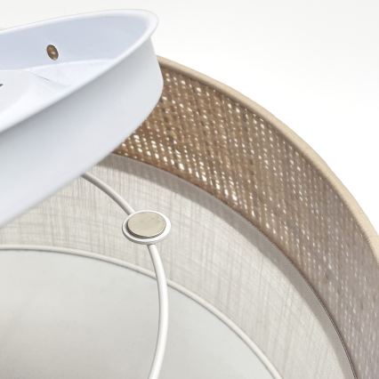 LED mennyezeti lámpatest SIRJA BOHO LED/20W/230V 4000K Ø 35 cm bézs/fehér