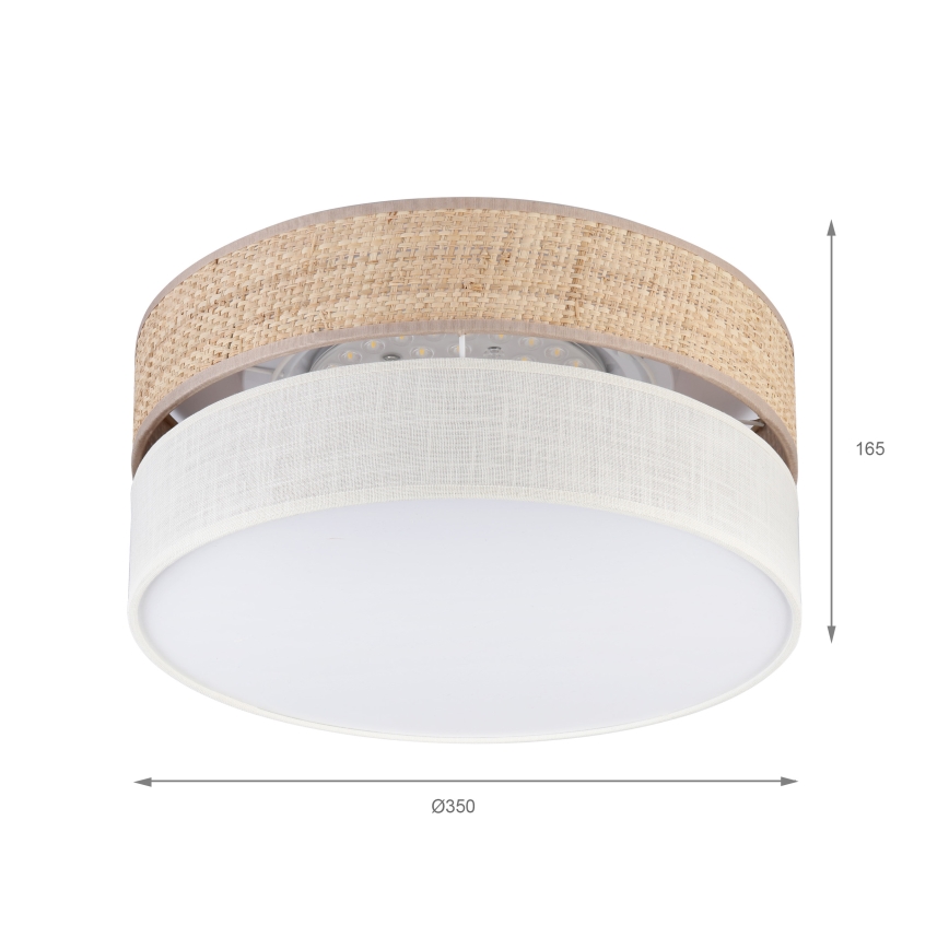 LED mennyezeti lámpa SIRJA BOHO LED/20W/230V 4000K átm. 35 cm bézs/krém