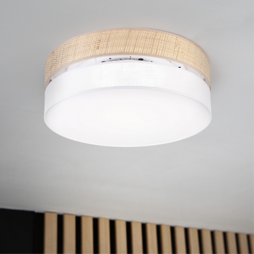 LED mennyezeti lámpa SIRJA BOHO LED/36W/230V 4000K átm. 45 cm bézs/fehér