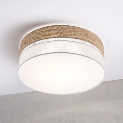 LED mennyezeti lámpa SIRJA BOHO LED/36W/230V 4000K átm. 45 cm bézs/fehér