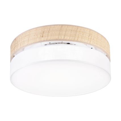 LED mennyezeti lámpa SIRJA BOHO LED/36W/230V 4000K átm. 45 cm bézs/fehér