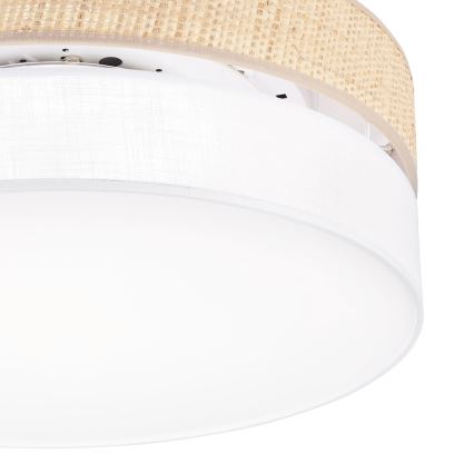 LED mennyezeti lámpa SIRJA BOHO LED/36W/230V 4000K átm. 45 cm bézs/fehér