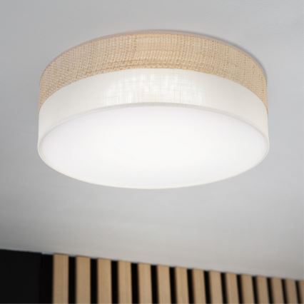 LED mennyezeti lámpa SIRJA BOHO LED/36W/230V 4000K átm. 45 cm bézs/krémszínű