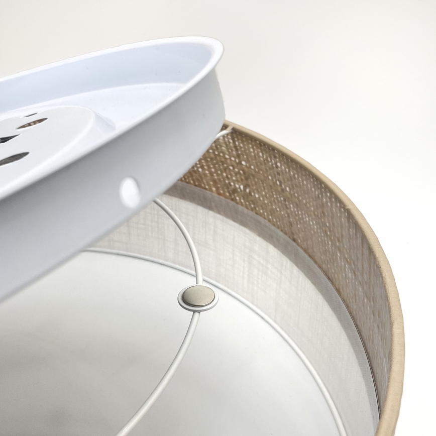 LED mennyezeti lámpa SIRJA BOHO LED/36W/230V 4000K átm. 45 cm bézs/fehér