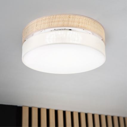 LED mennyezeti lámpa SIRJA BOHO LED/36W/230V 4000K átm. 45 cm bézs/krém