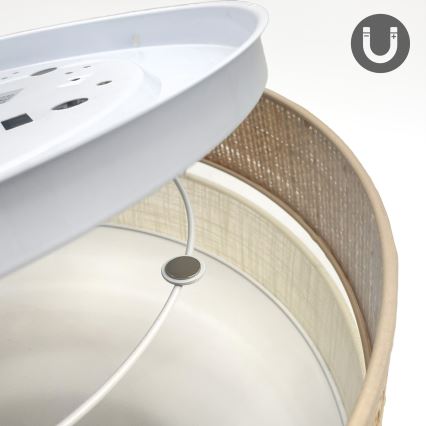 LED mennyezeti lámpa SIRJA BOHO LED/36W/230V 4000K átm. 45 cm bézs/krém