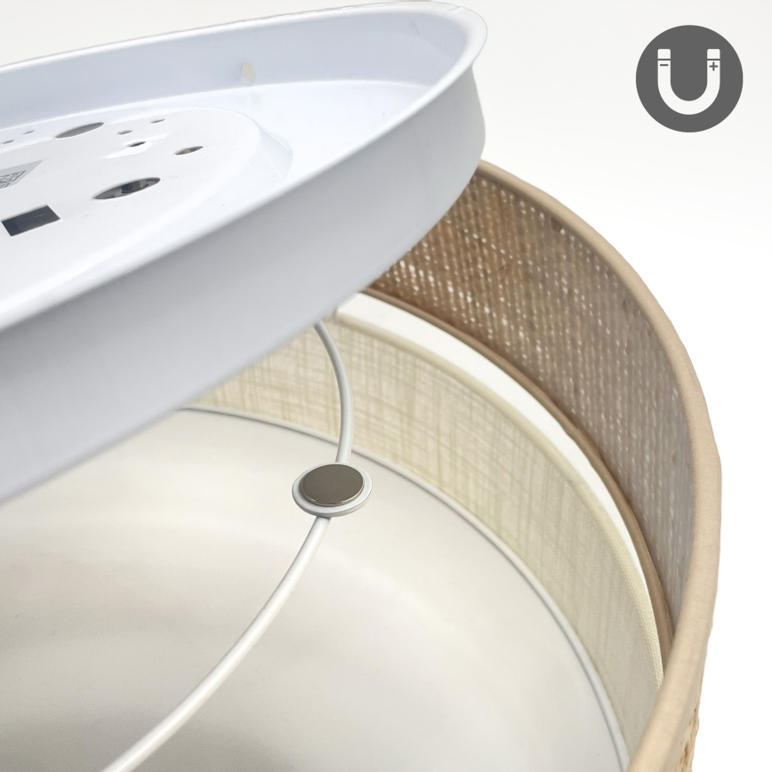 LED mennyezeti lámpa SIRJA BOHO LED/36W/230V 4000K átm. 45 cm bézs/krém