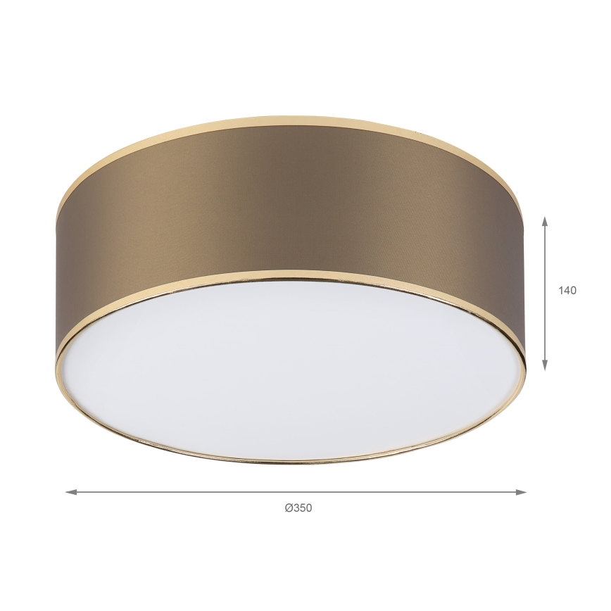 LED mennyezeti lámpa SIRJA LED/20W/230V 4000K átm. 35 cm barna/arany