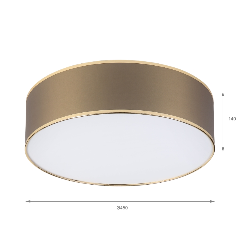 LED mennyezeti lámpatest SIRJA LED/36W/230V 4000K átm. 45 cm barna/arany