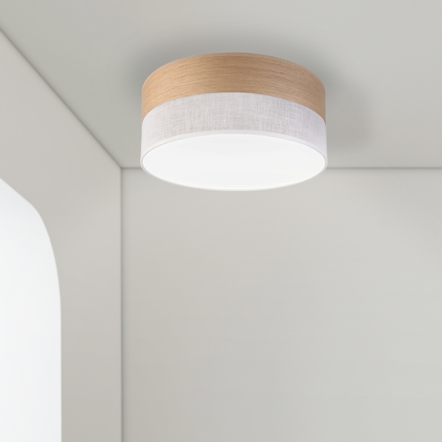LED Mennyezeti lámpa SIRJA WOOD LED/20W/230V átm. 35 cm fehér/tölgy
