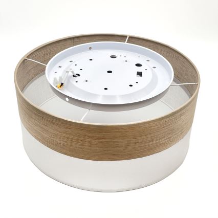 LED Mennyezeti lámpa SIRJA WOOD LED/20W/230V átm. 35 cm fehér/tölgy