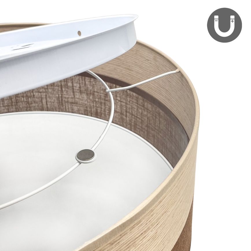 LED Mennyezeti lámpa SIRJA WOOD LED/36W/230V átm. 45 cm barna/tölgy