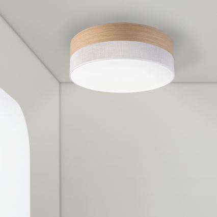 LED Mennyezeti lámpa SIRJA WOOD LED/36W/230V átm. 45 cm fehér/tölgy