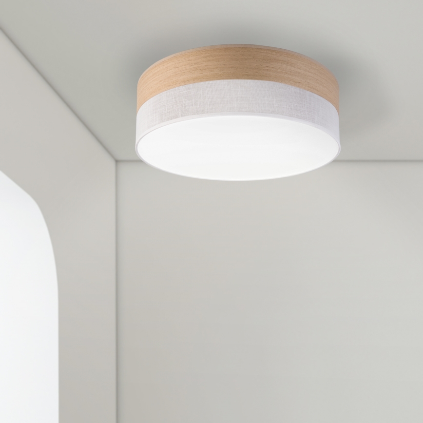 LED Mennyezeti lámpa SIRJA WOOD LED/36W/230V átm. 45 cm fehér/tölgy