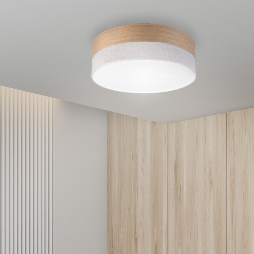 LED Mennyezeti lámpa SIRJA WOOD LED/36W/230V átm. 45 cm fehér/tölgy