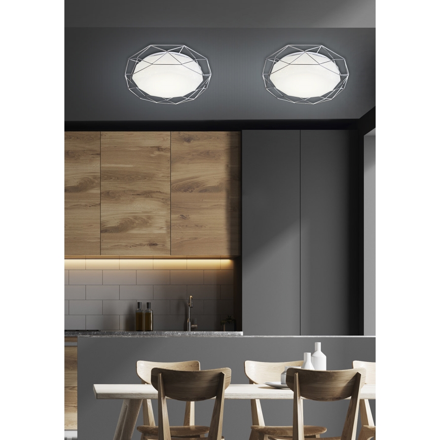 LED Mennyezeti lámpa SVEN LED/24W/230V á. 43 cm fényes króm