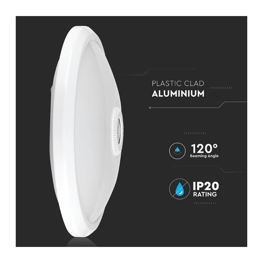 LED mennyezeti lámpa érzékelővel SAMSUNG CHIP LED/12W/230V 6400K átmérő 29 cm