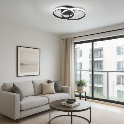 LED mennyezeti lámpa TITANO LED/12W/230V fekete