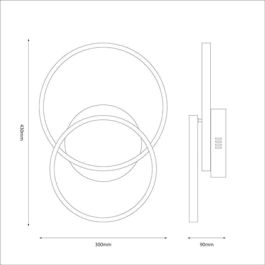 LED mennyezeti lámpa TITANO LED/12W/230V fekete