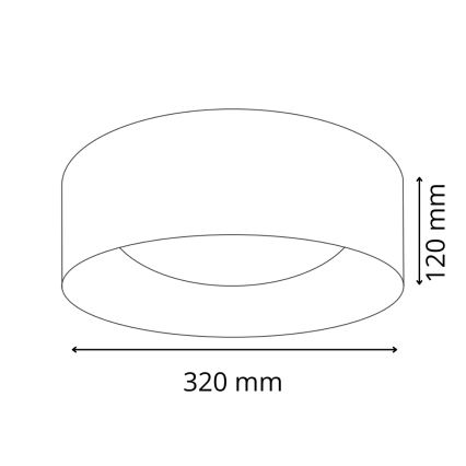 LED Mennyezeti lámpa TULUZA LED/18W/230V á. 32 cm fekete
