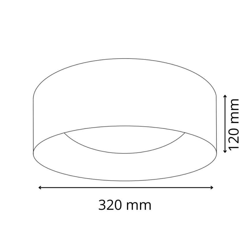 LED Mennyezeti lámpa TULUZA LED/18W/230V á. 32 cm fekete