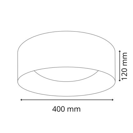 LED Mennyezeti lámpa TULUZA LED/24W/230V á. 40 cm fekete