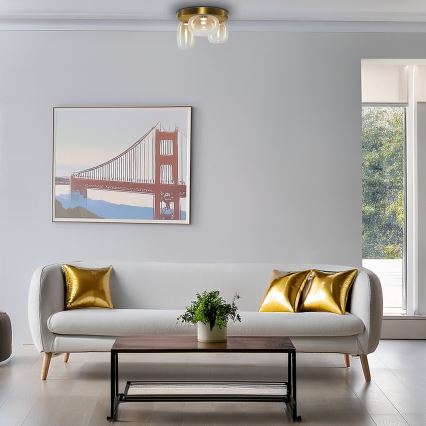 LED Mennyezeti lámpa VASO LED/12W/230V átm. 42 cm arany/füstös