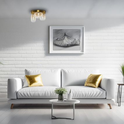 LED Mennyezeti lámpa VASO LED/12W/230V átm. 42 cm arany/füstös