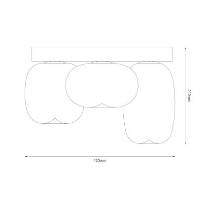 LED Mennyezeti lámpa VASO LED/12W/230V átm. 42 cm fehér