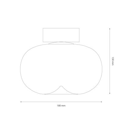 LED Mennyezeti lámpa VASO LED/4W/230V átm. 18 cm fekete/füstös