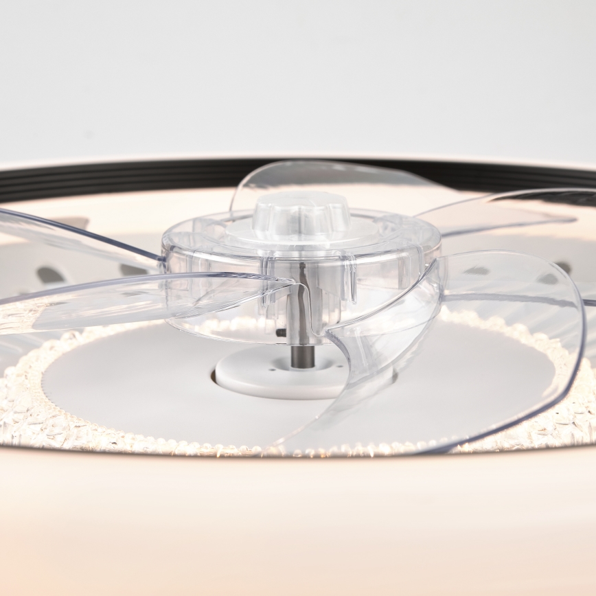 LED Dimmelhető mennyezeti lámpa ventilátorral GEMMA LED/37W/230V fehér + távirányítás