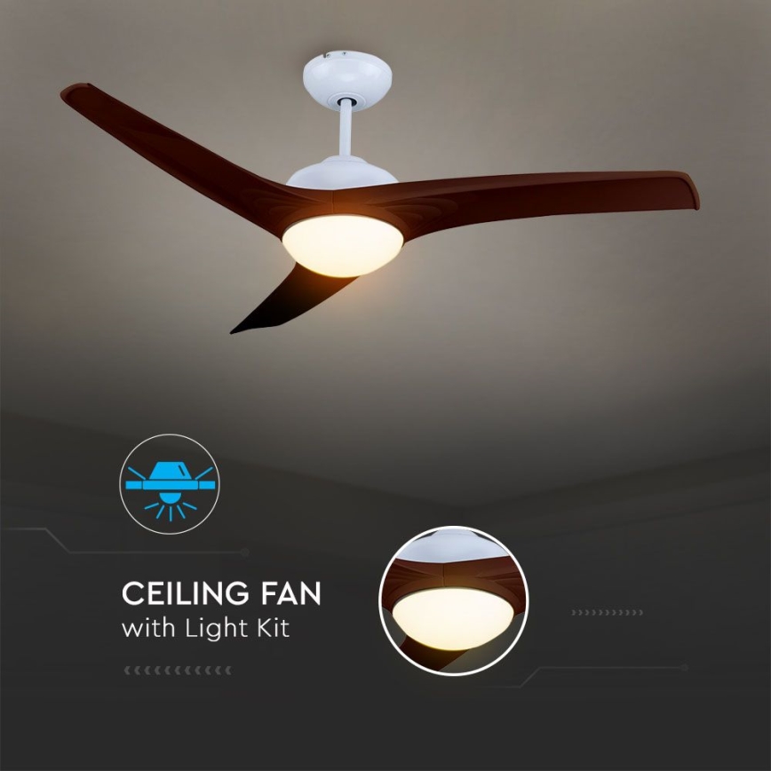LED Mennyezeti lámpa ventilátorral LED/15W/230V 3000/4000/6400K + távirányítás