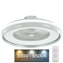 LED Mennyezeti lámpa ventilátorral LED/35W/230V 3000-6500K szürke + távirányító