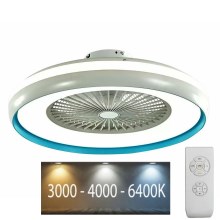 LED Mennyezeti lámpa ventilátorral LED/45W/230V 3000/4000/6500 kék